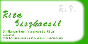 rita viszkocsil business card